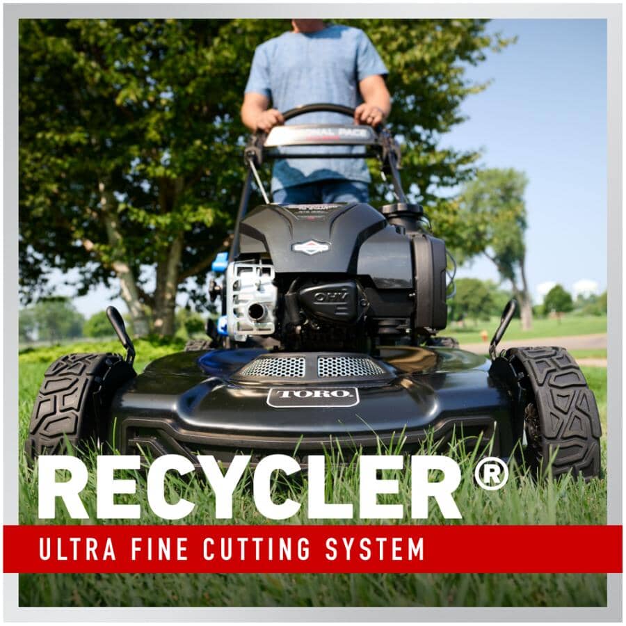 163cc Recycler Max Gas Lawn Mower - with Personal Pace & SmartStow, 22"