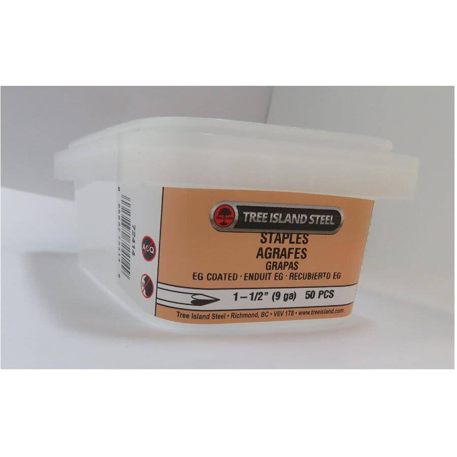 1-1/2" Galvanized Fence Staples - 50 Pack