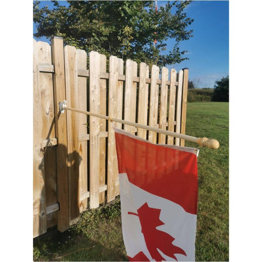 5' Wood Spinning Flagpole, with Hardware