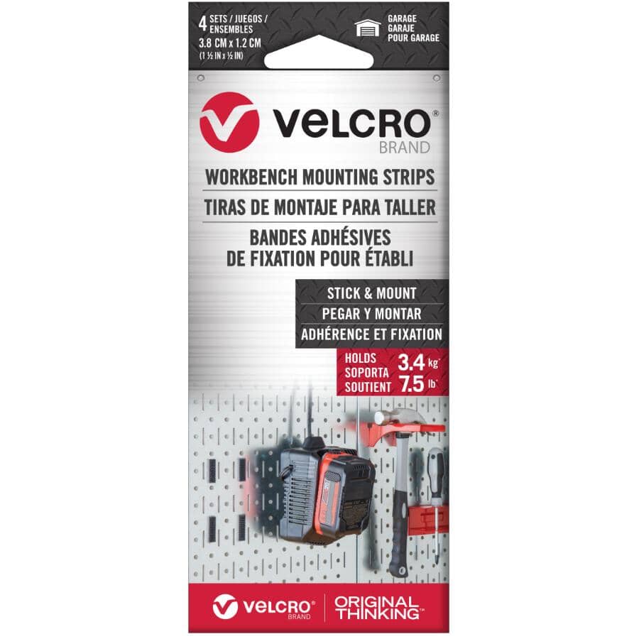 1-1/2" x 1/2" Workbench Mounting Tape, Black - 4 Pack