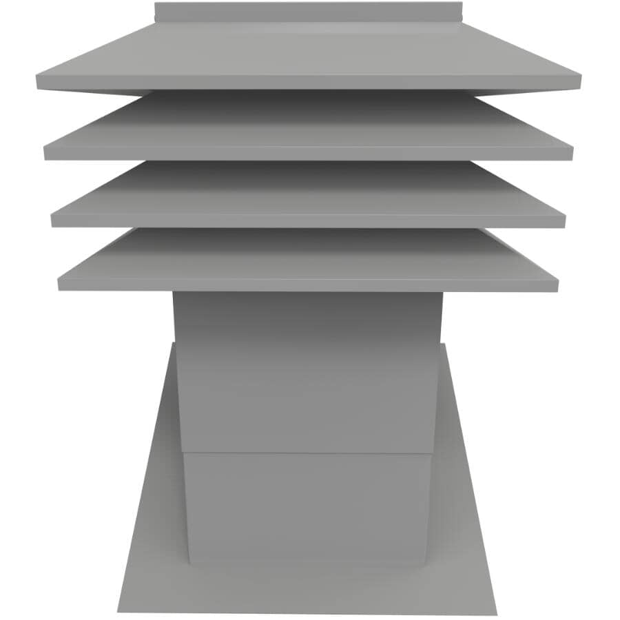 12" x 12" Maximum Grey Slanted Roof Vent