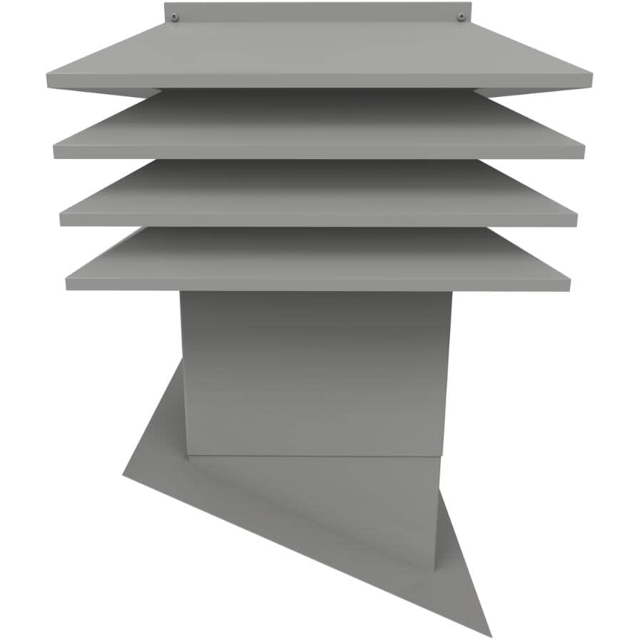 12" x 12" Maximum Grey Slanted Roof Vent