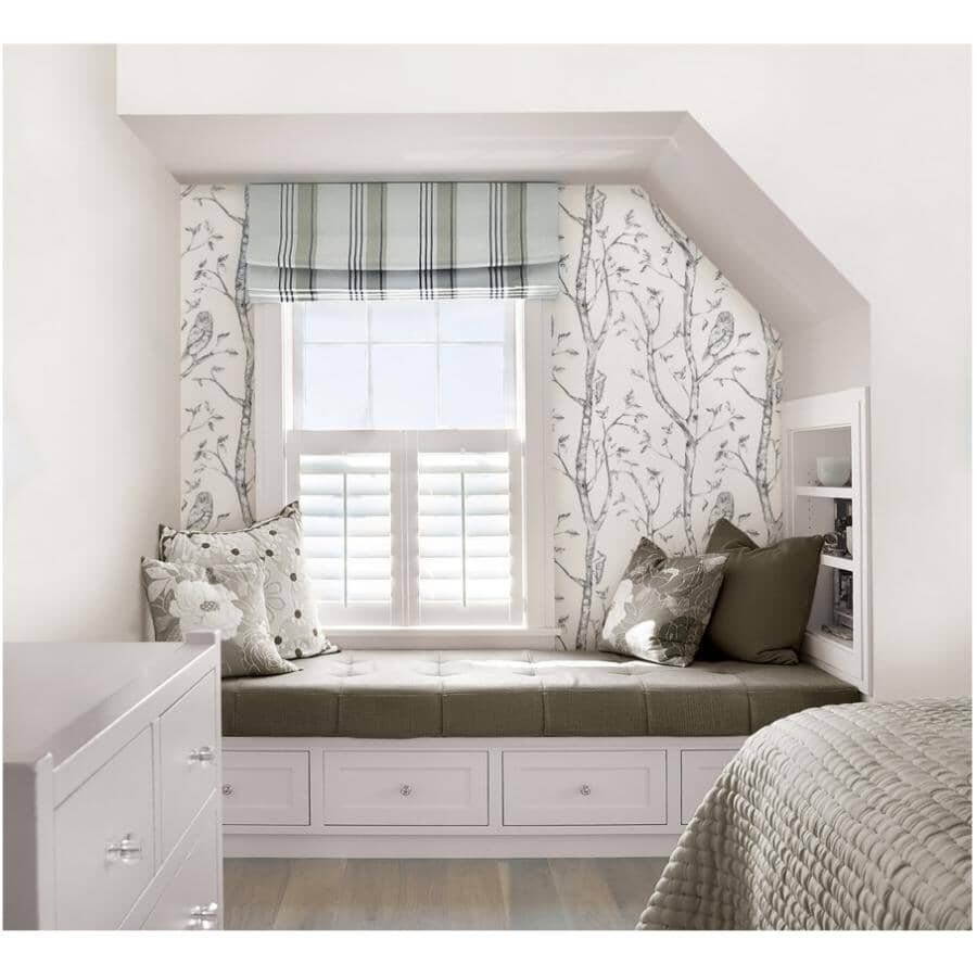Woods Peel & Stick Wallpaper - Grey, 20.5" x 18'
