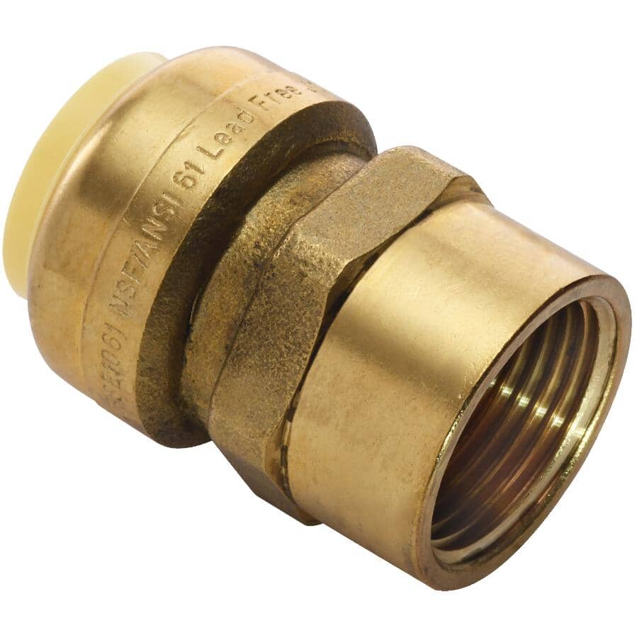 3/4" Push Fit x 3/4" FPT Push 'N' Connect Brass Adapter