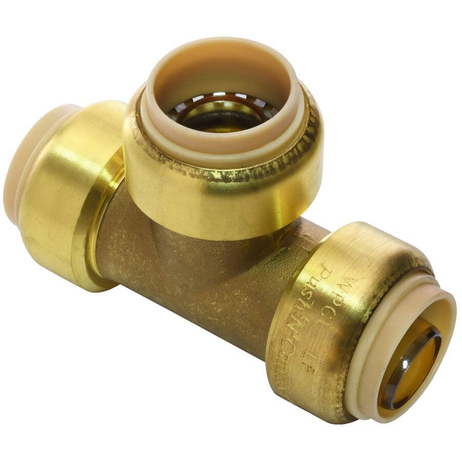 3/4" Push 'N' Connect Push Fit Brass Tee
