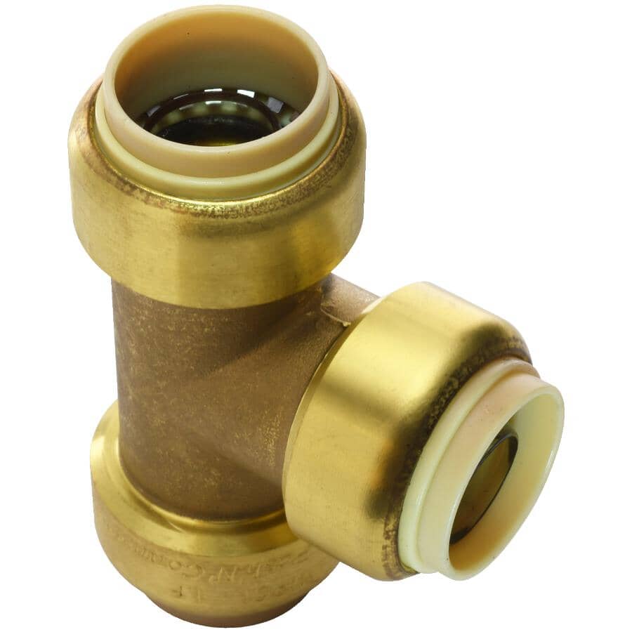 3/4" Push 'N' Connect Push Fit Brass Tee