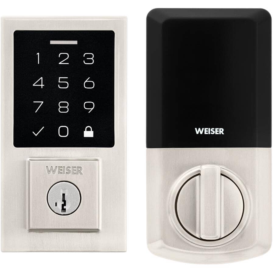 Contemporary SmartCode Electronic Touchpad Deadbolt - Satin Nickel