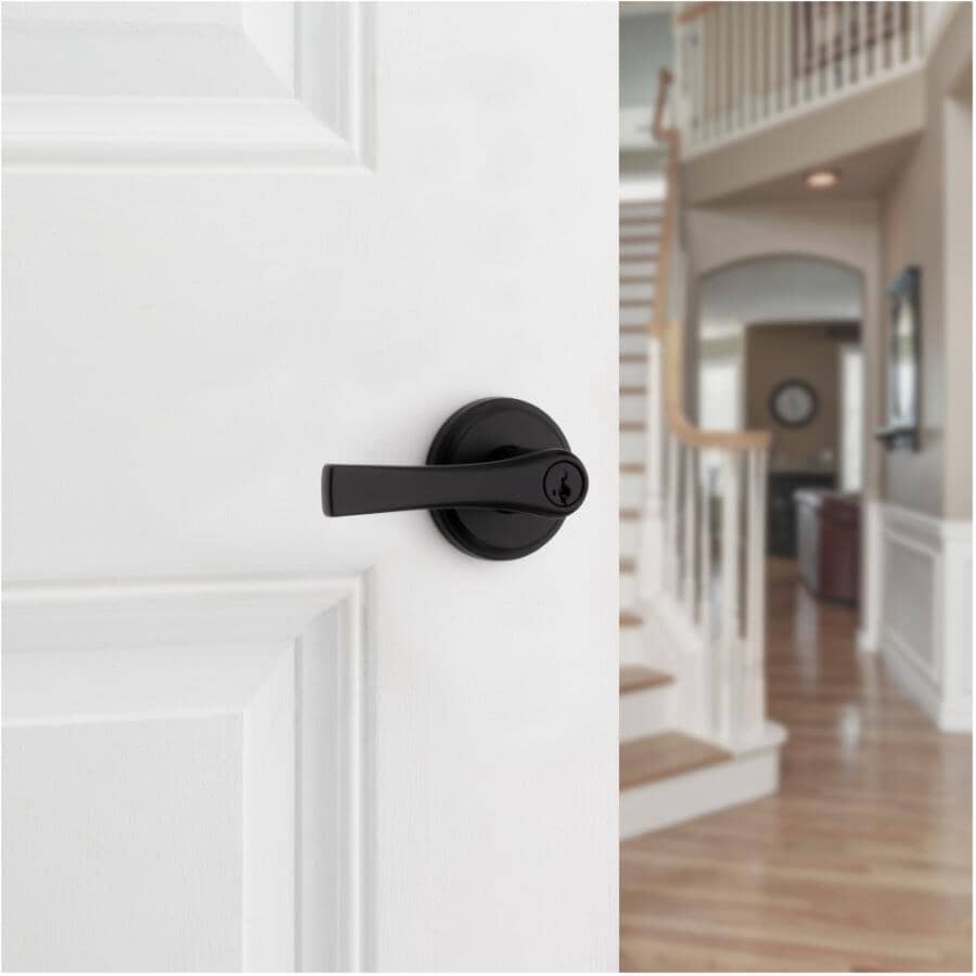 Katella Entrance Leverset - Matte Black + Smart Key