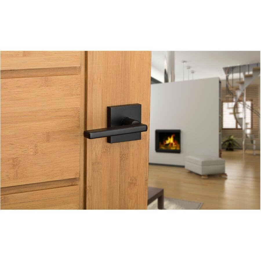 Modern Halifax Passage Door Leverset - Matte Black