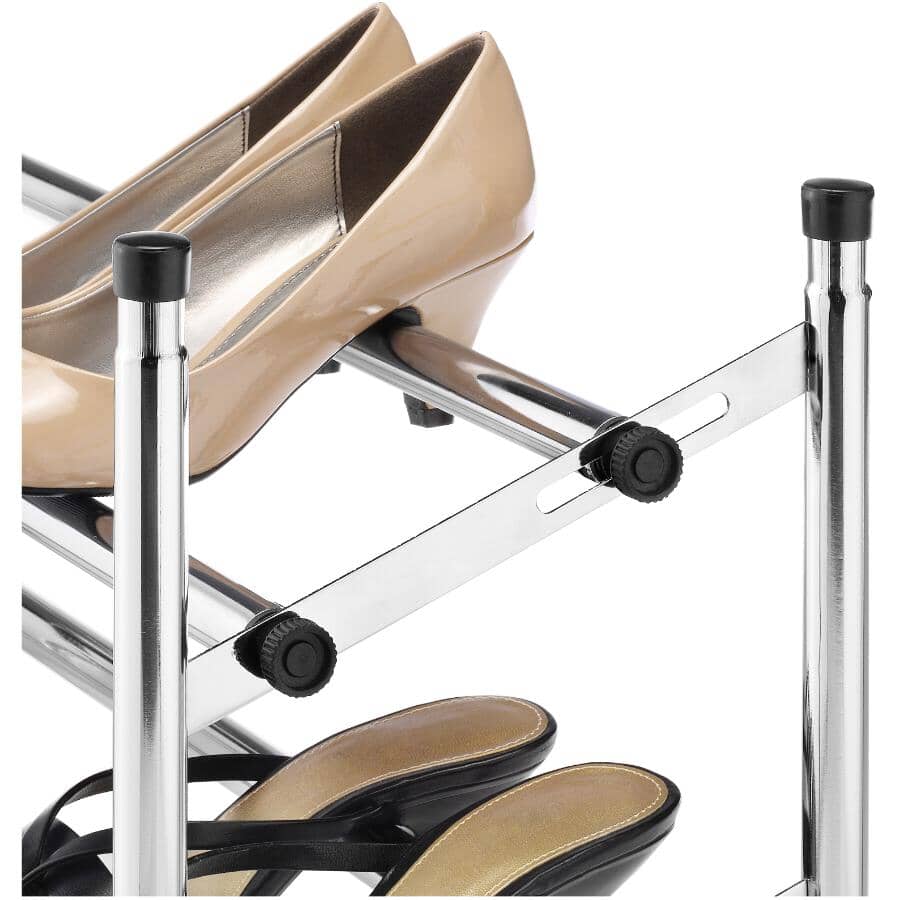 2 Tier Shoe Rack - Chrome