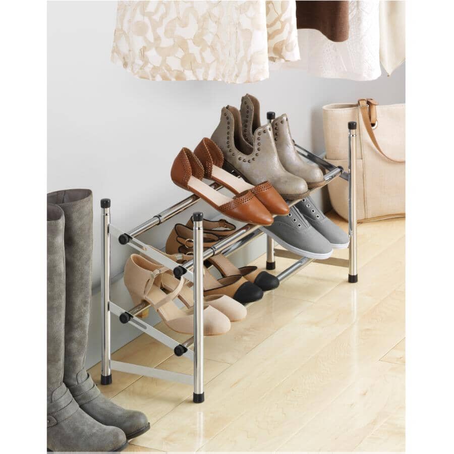 2 Tier Shoe Rack - Chrome