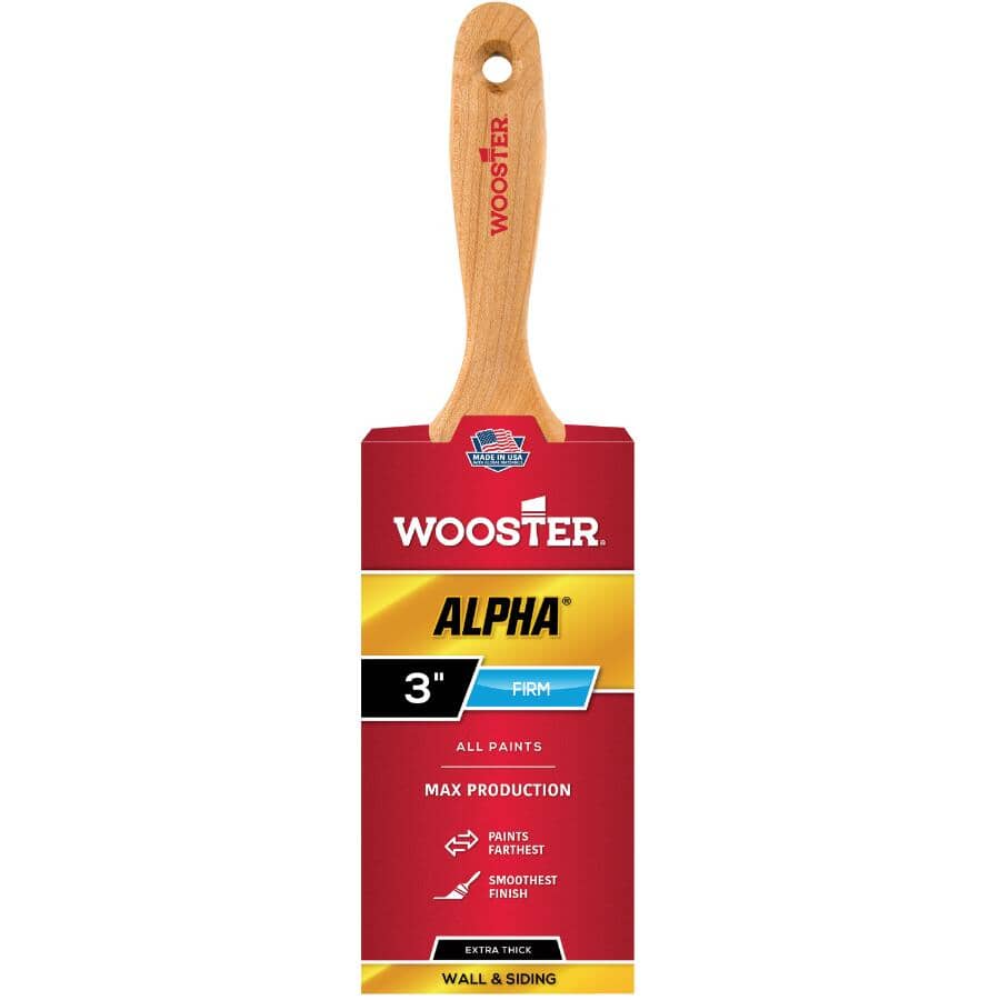 Alpha Extra Thick Polyester / Nylon Flat Paint Brush - 3" / 75 mm