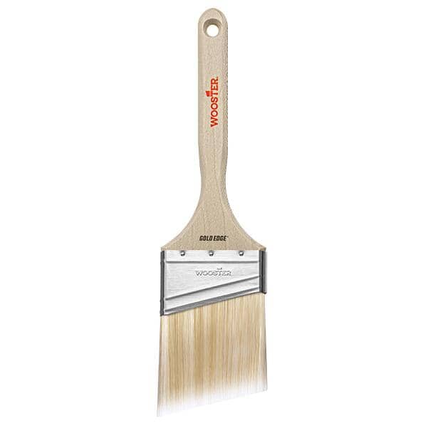 Gold Edge Polyester Angular Paint Brush - 3" / 75 mm