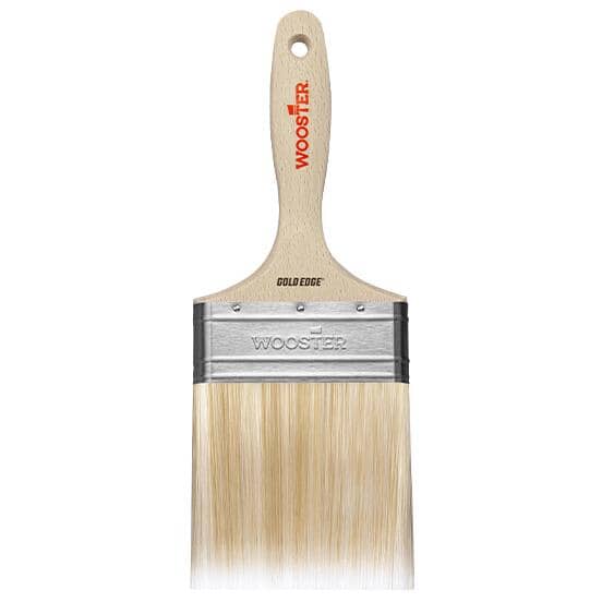 Gold Edge Polyester Flat Paint Brush - 4" / 100 mm