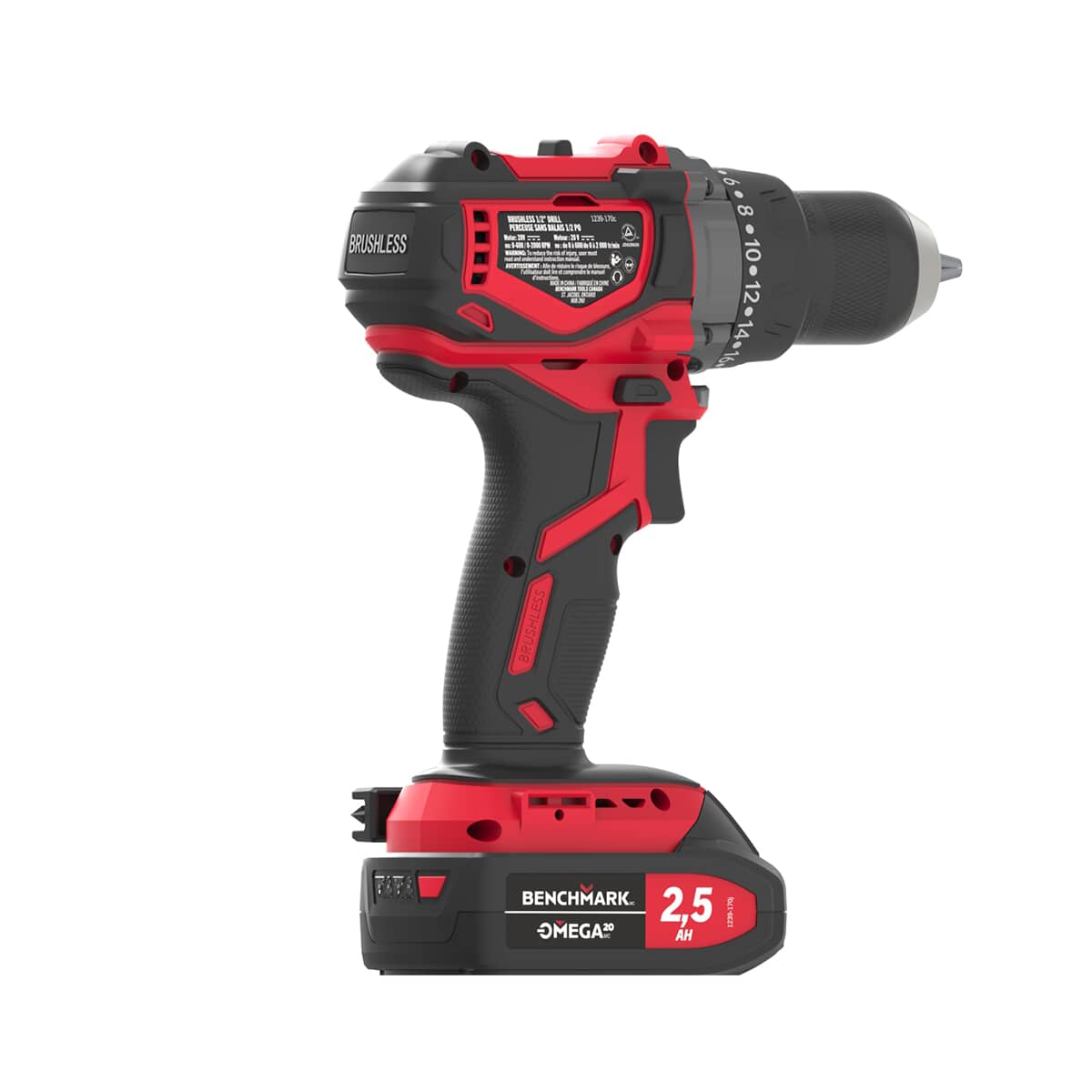 20V Max 1/2" Cordless Drill Driver Kit - with Battery, Charger & Tool Bag