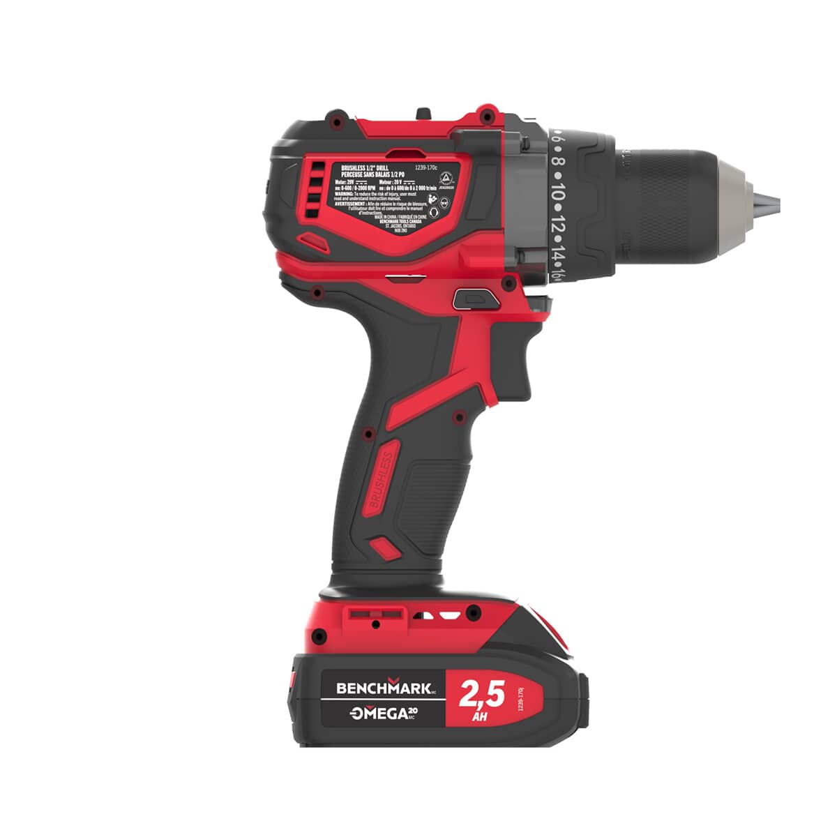 20V Max 1/2" Cordless Drill Driver Kit - with Battery, Charger & Tool Bag