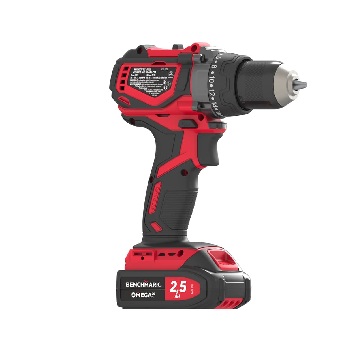 20V Max 1/2" Cordless Drill Driver Kit - with Battery, Charger & Tool Bag