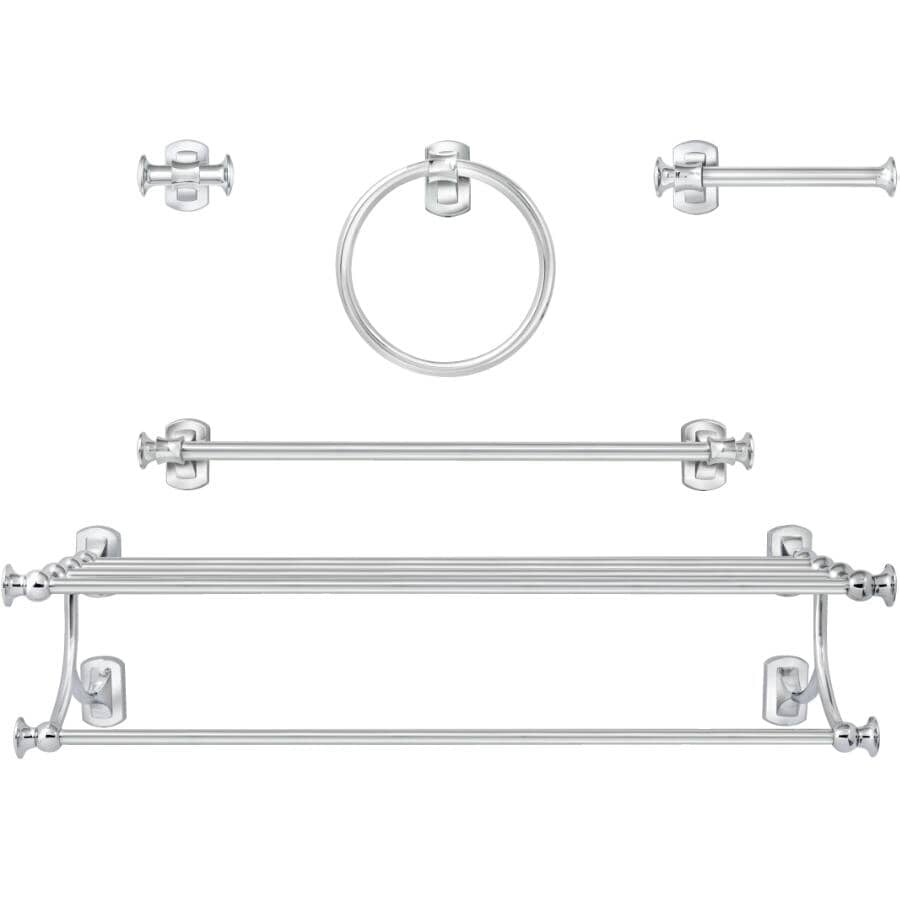5 Piece Peyton Bath Accessory Set - Chrome