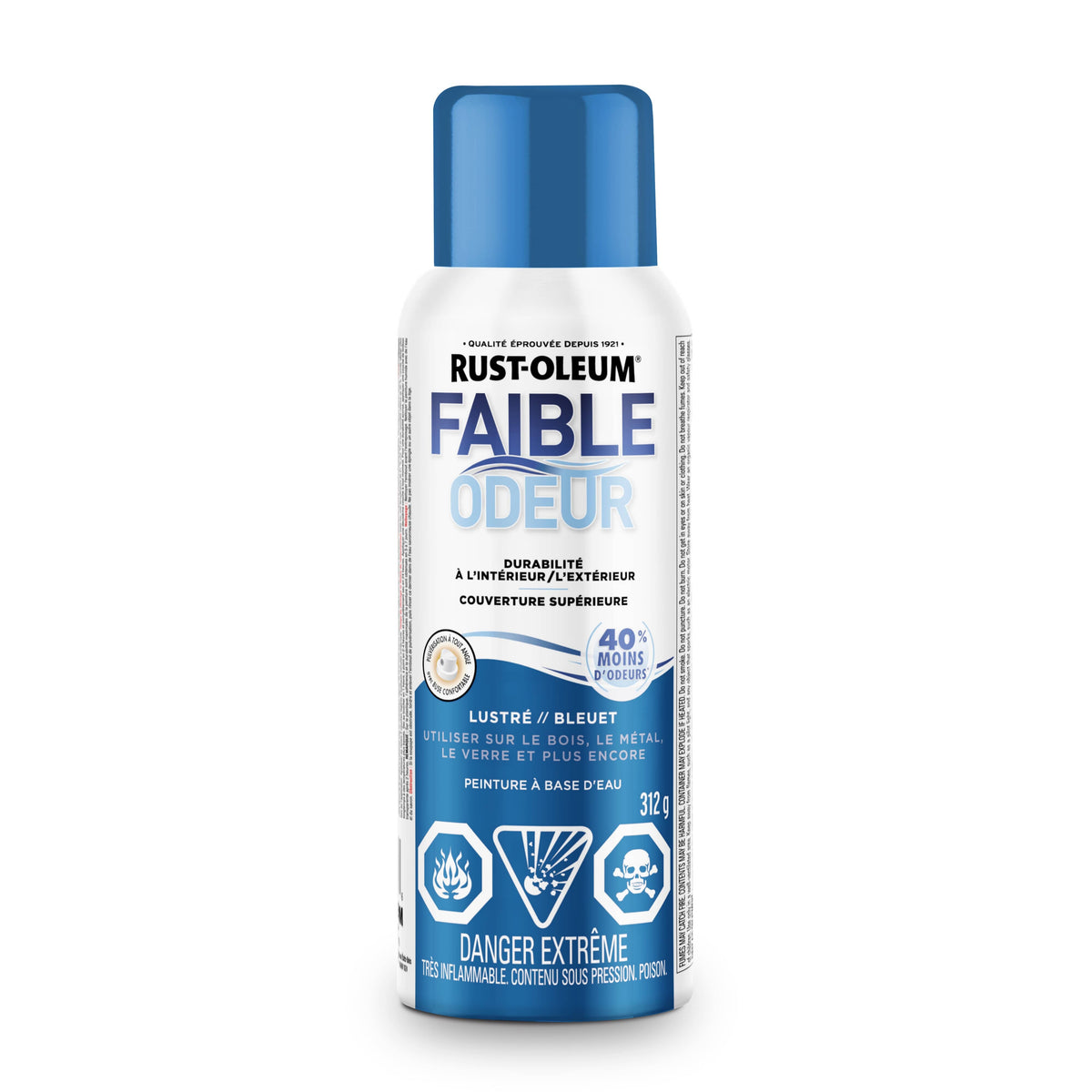 Low Odour Water-Based Spray Paint - Blueberry, 312 g