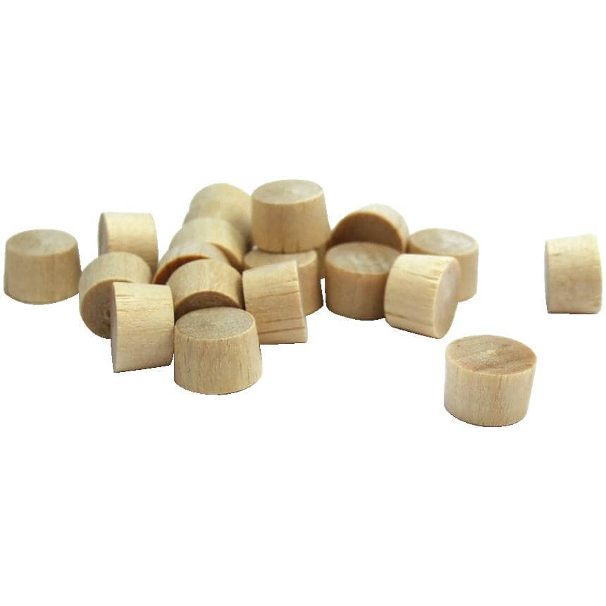 20 Pack 3/8" Flathead Birch Plugs