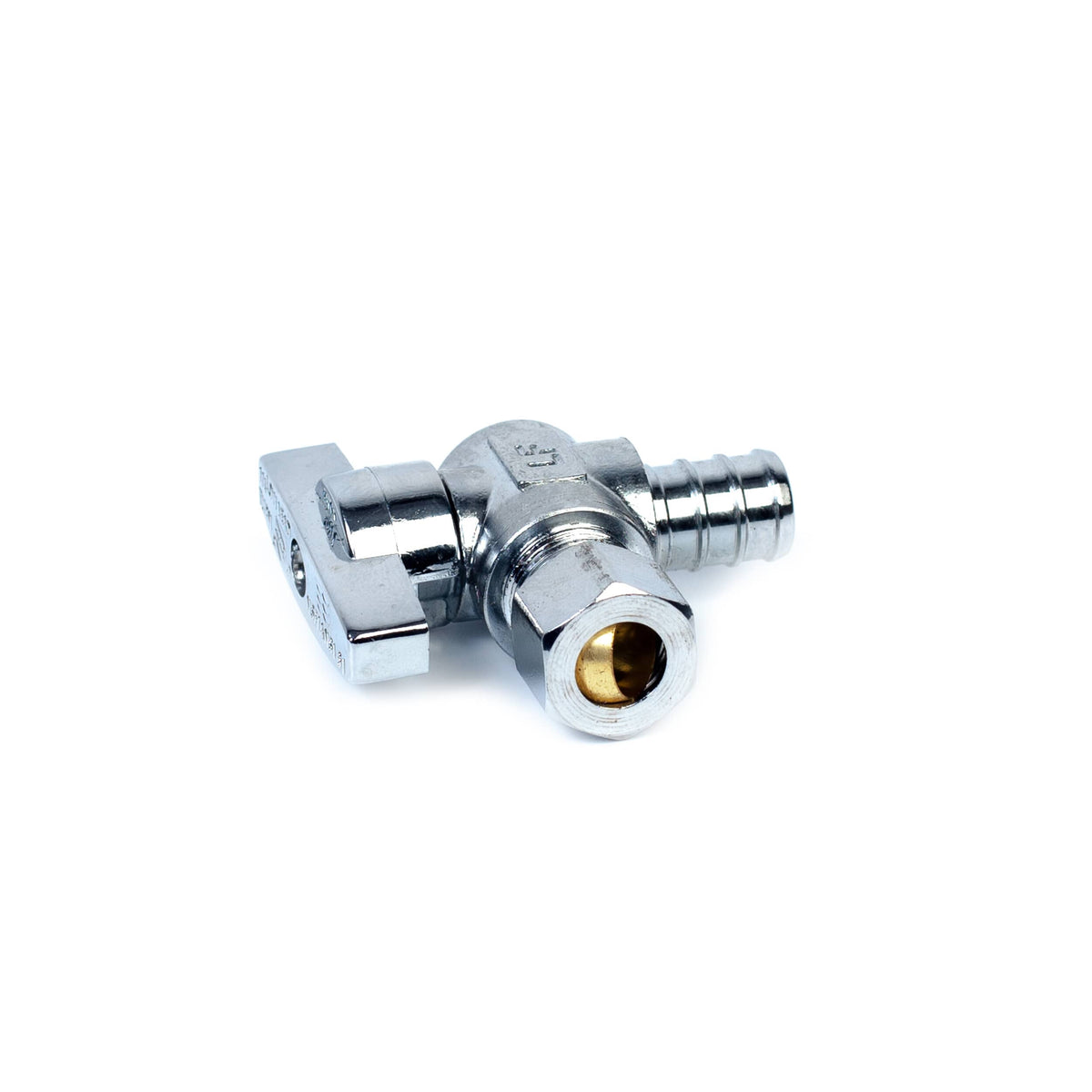 1/2" PEX x 3/8" Compression Quarter-Turn Angle Stop Valve