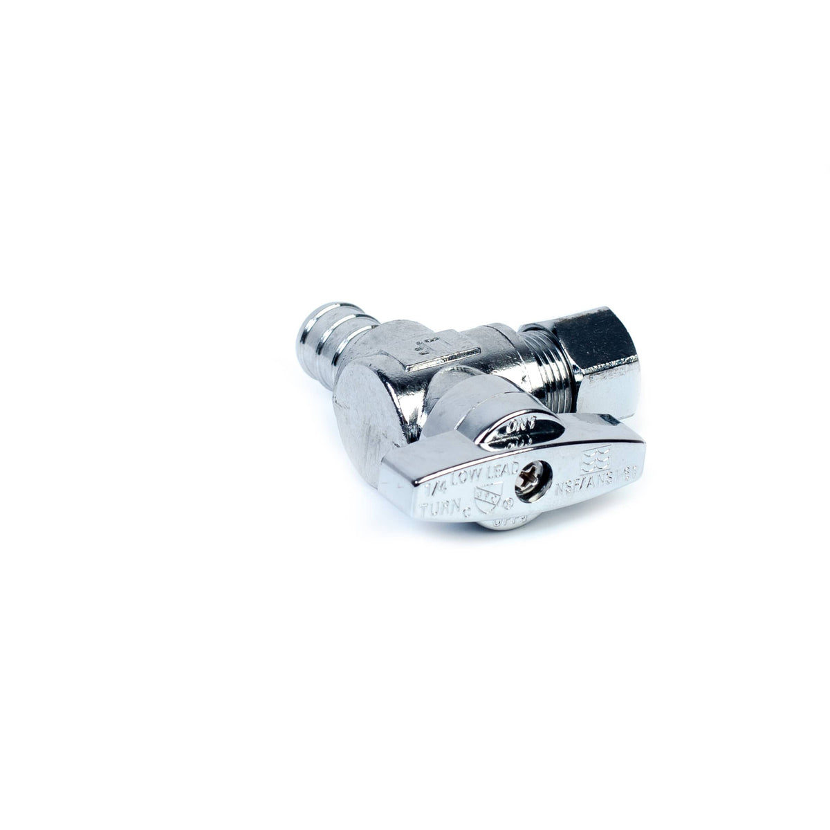 1/2" PEX x 3/8" Compression Quarter-Turn Angle Stop Valve