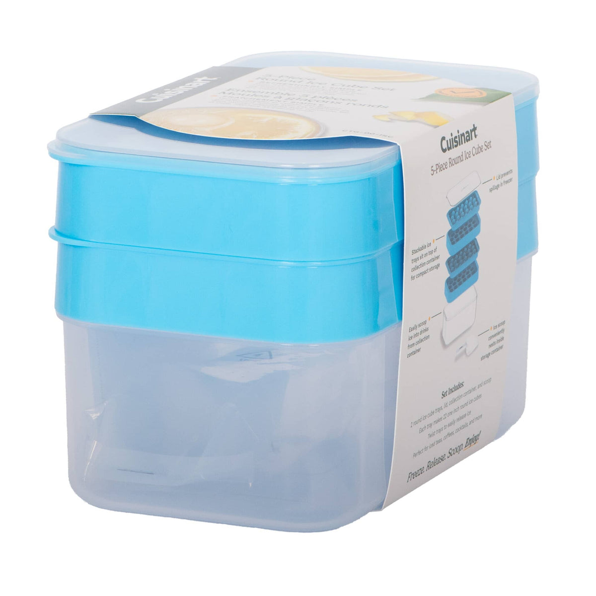 7 Piece Round Ice Cube Tray and Storage Set