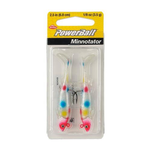 Berkley PBMNT18-WNDBR PowerBait Minnotator, Wonderbread, 2.5" 2/Clam