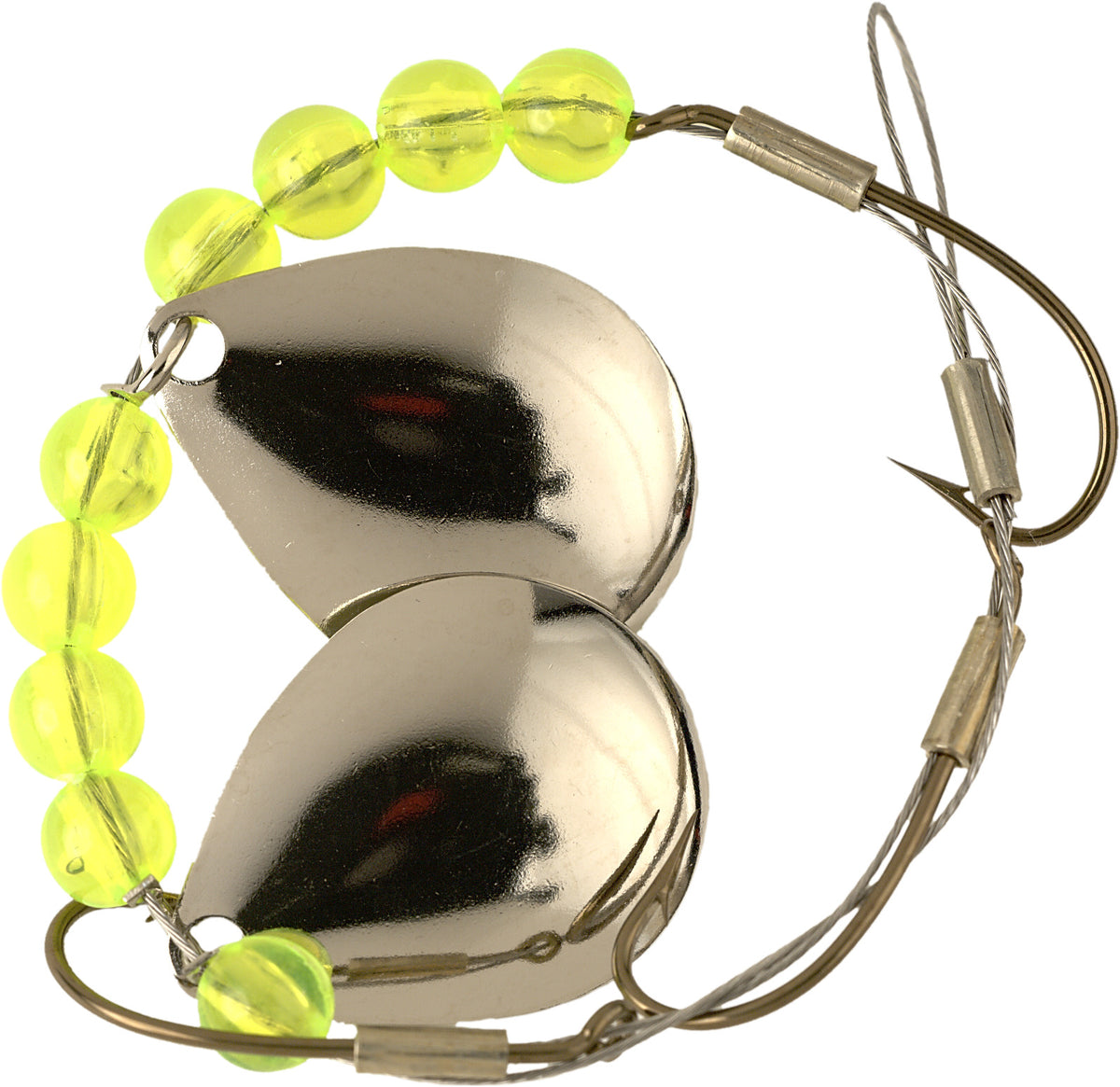 Lucky Strike 701112-54 Crawler Harness Colorado Blade 1pk Nickel/Yellow Beads