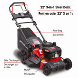 200cc Self-Propelled Gas Lawn Mower - with Variable Speed & Electric Start, 22"