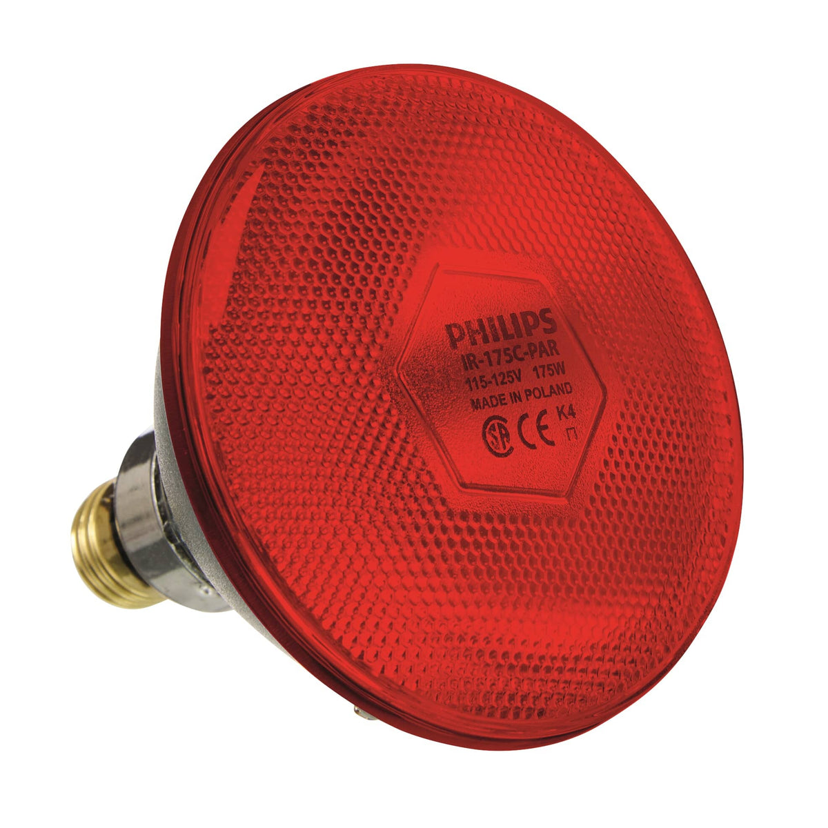 175 Watt Red Hard Glass Heat Lamp
