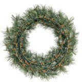 25" Cashmere Wreath - 80 Warm White Micro LED Lights