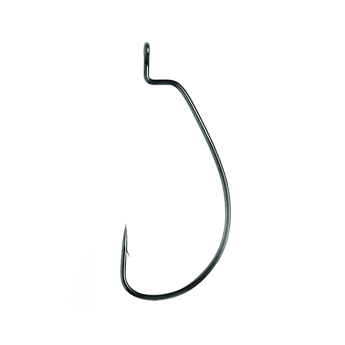 Eagle Claw QL092GH-4/0 Lazer Extra Wide Gap Worm Hook, Platinum Black Size 4/0, 6 Pk
