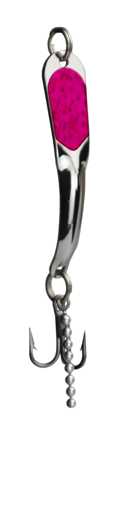 Iron Decoy Steely 1 SHP Steely Spoon Size 1, 1-1/2", 1/12 oz Silver Hot Pink