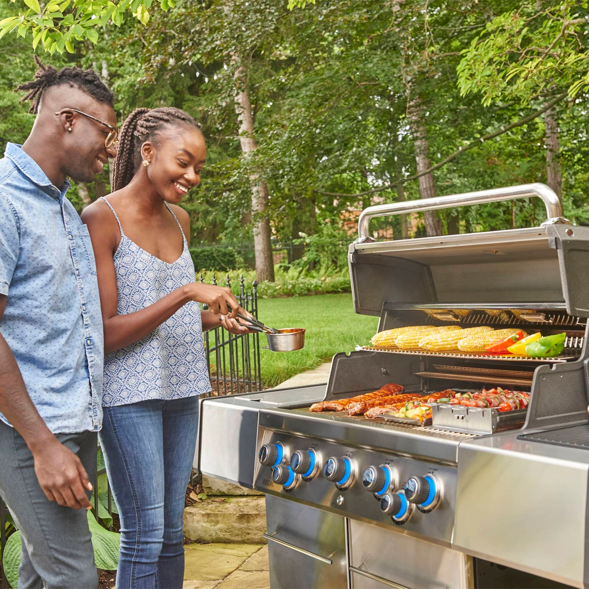 Regal S590 Pro Propane BBQ - 5 Burner + Side & Rear Rotisserie Burners
