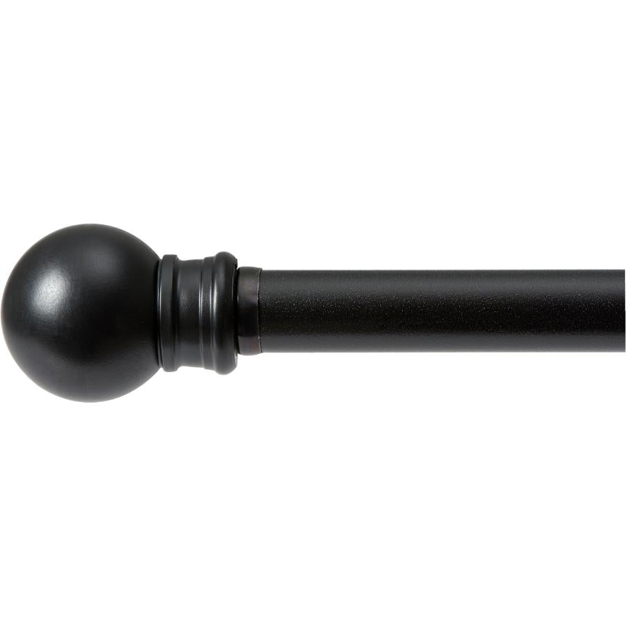 48" - 84" Black Fiona Cafe Curtain Rod