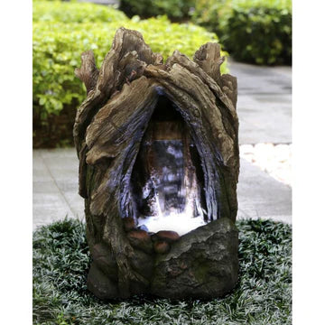 Tree Trunk Water Fountain with LED