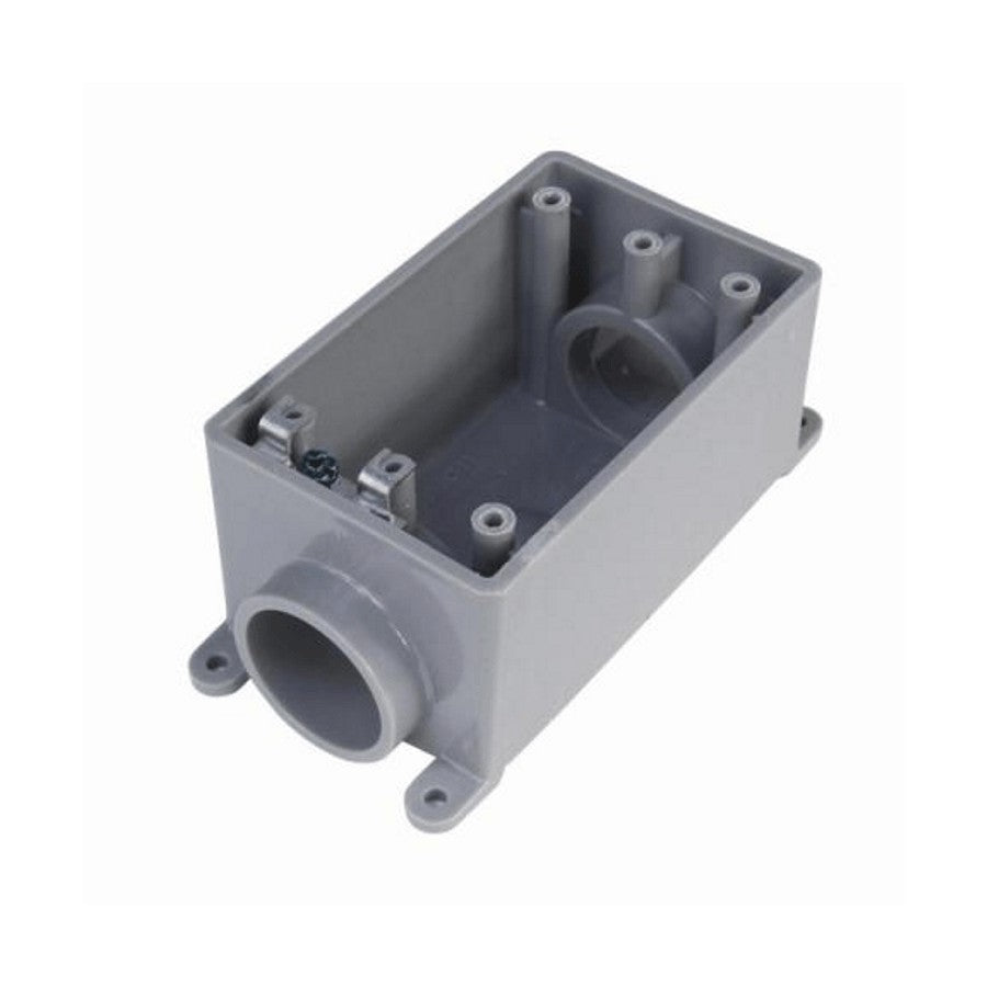 1/2" FSC Electrical Box - for Through Terminations + Single Gang + PVC