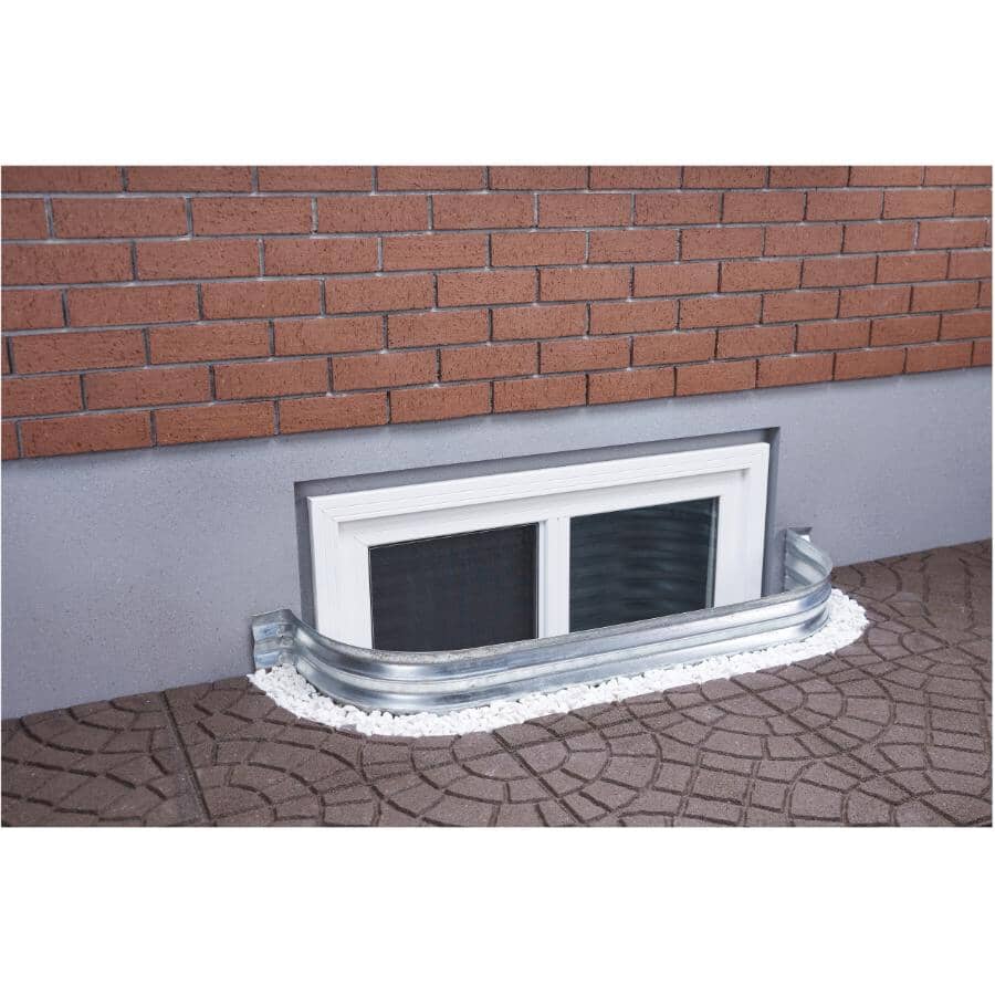 54" x 22" x 36" Galvanized Window Well