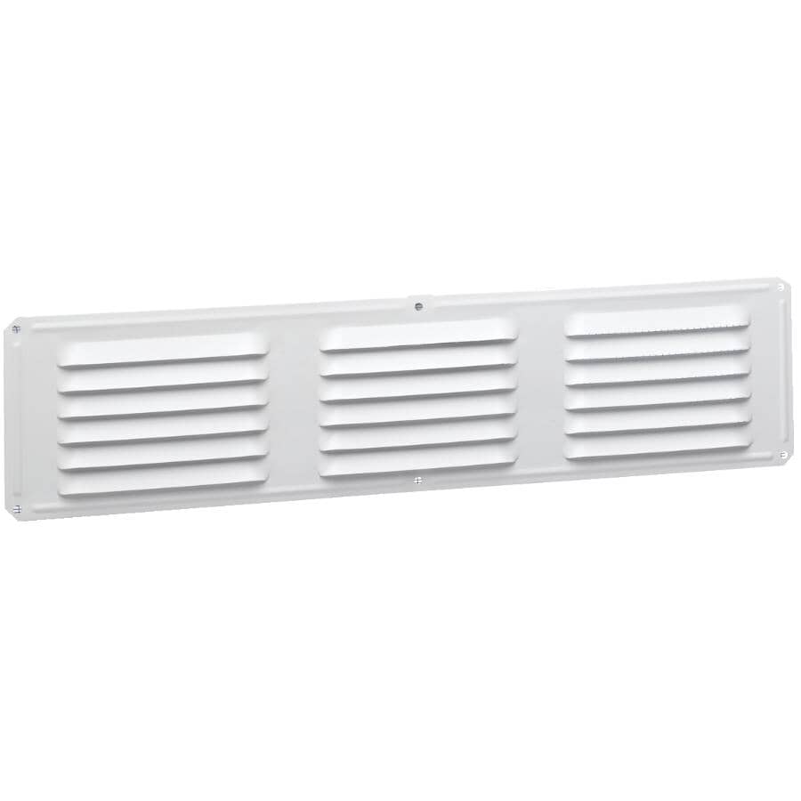 4" x 16" White Aluminum Soffit Vent