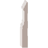 5/8" x 5" Medium Density Fibreboard Ultra Light Primed Colonial Baseboard Moulding, by Linear Foot