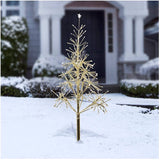 4.4' Indoor/Outdoor Gold Twig Tree - with 380 Warm White LED Lights
