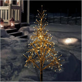 4.4' Indoor/Outdoor Gold Twig Tree - with 380 Warm White LED Lights