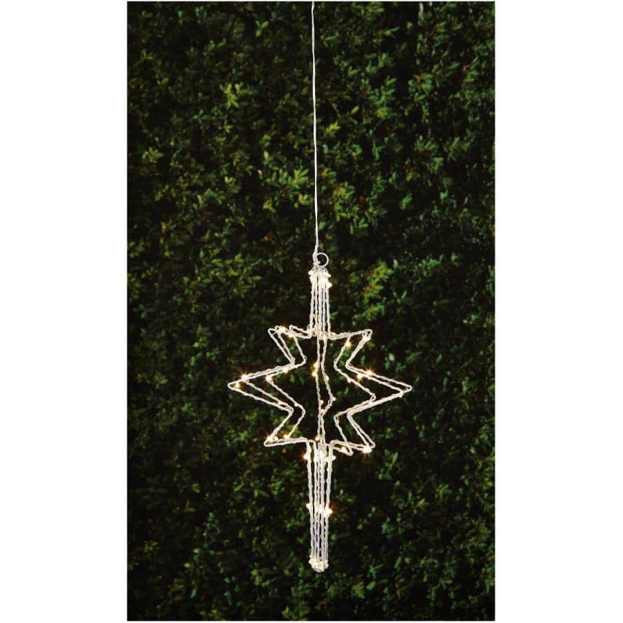 Metal Hanging Bethlehem Star - 80 Warm White LED Lights