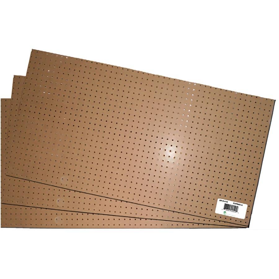 2' x 4' x 1/4" Raw Pegboard
