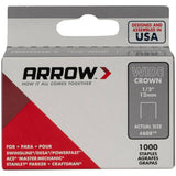 1000 Pack 1/2" Wide-Crown Staples, for #800X Stapler