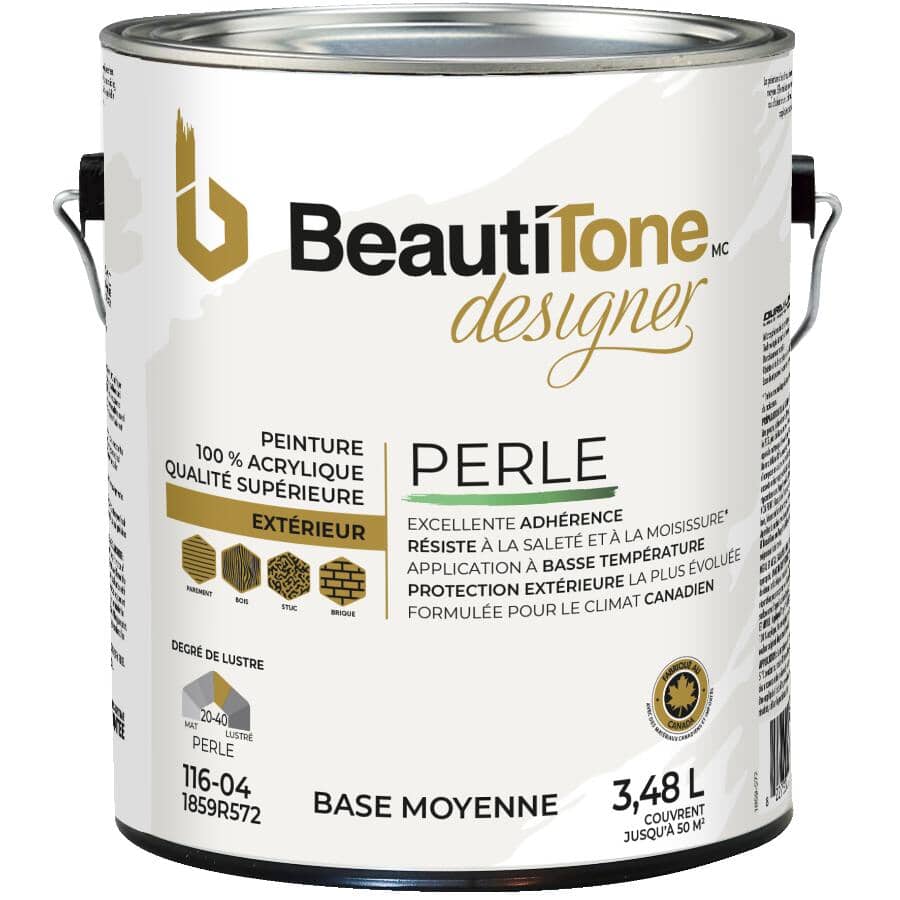 Pearl Exterior Latex Paint - Medium Base, 3.48 L