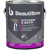 Interior Acrylic Latex Semi Gloss Kitchen & Bath Paint - Clear Base, 3.4 L