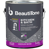 Interior Acrylic Latex Semi Gloss Kitchen & Bath Paint - Medium Base, 3.48 L