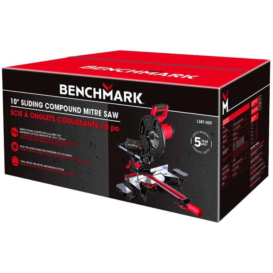 10" 15 Amp Sliding Compound Mitre Saw